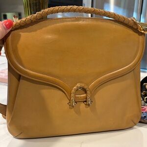 Vintage 1960 Gucci Tan Leather Shoulder Bag